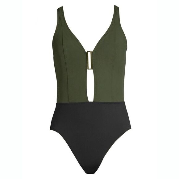 New! AMORESSA MIRACLESUIT V-Neck Women's One-Piece Swimsuit Bathing Suit Size 10 - Picture 6 of 8